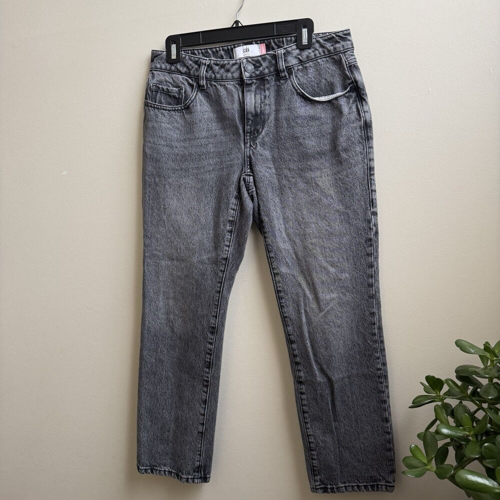 Cabi Women's Black Bf Boyfriend Jeans Smoke Wash #4329 100% Cotton Size 4